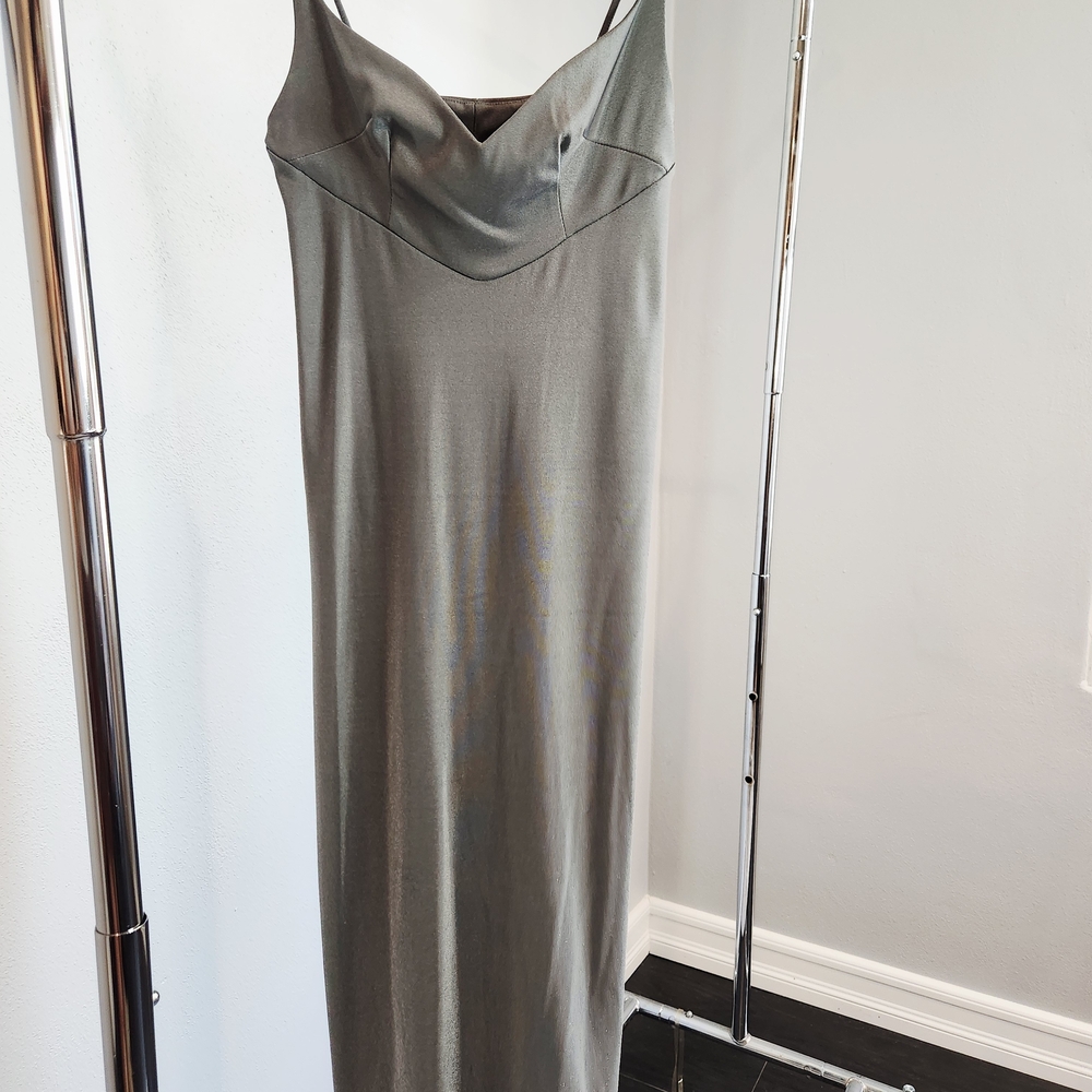 Arden B Slate Gray Slip Dress